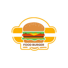 Burger house logo. Logotype for restaurant or cafe or fast food