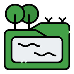 Lagoon filled line icon