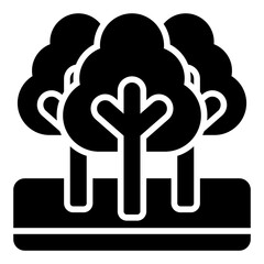 Forest glyph icon