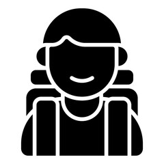 Traveller glyph icon