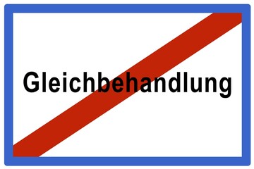 Symbolic picture, the end of Gleichbehandlung (Ger. for equal treatment for everyone)