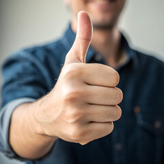 businessman showing thumbs up