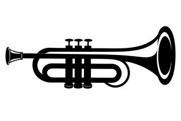 Obraz premium trumpet silhouette vector