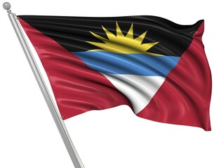 Flag of Antigua and Barbuda, This is a computer generated and 3d rendered picture