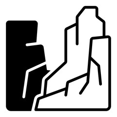 Grand Canyon line glyph icon