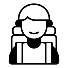 Traveller line glyph icon