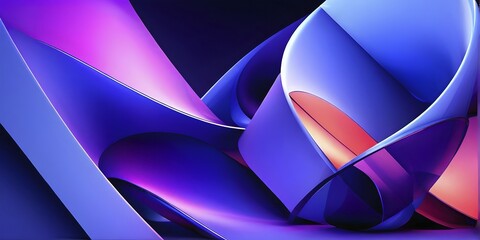 Obraz premium AI generated Illustration of conceptual art piece where geometric shapes and organic forms blend in a digital canvas