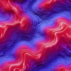 Obraz premium Thermal topography inspired abstract illustration, AI generated, pink, purple, altitude, map