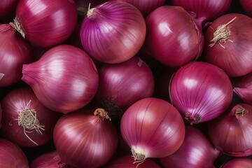 Top view of red onions. KI generiert, generiert AI generated