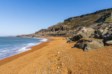 The Channel Coast near Chale Bay, Isle of Wight, UK