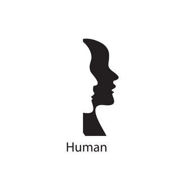 human profile of male and female faces
