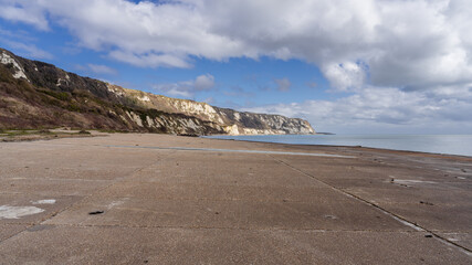 View of East Wear Bay in Folkestone, Kent, England