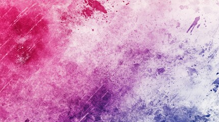 Fototapeta premium Sporty watercolor splashes combined with rough scratch marks, layered over a subtle halftone texture on an ash white background, with central copy space.