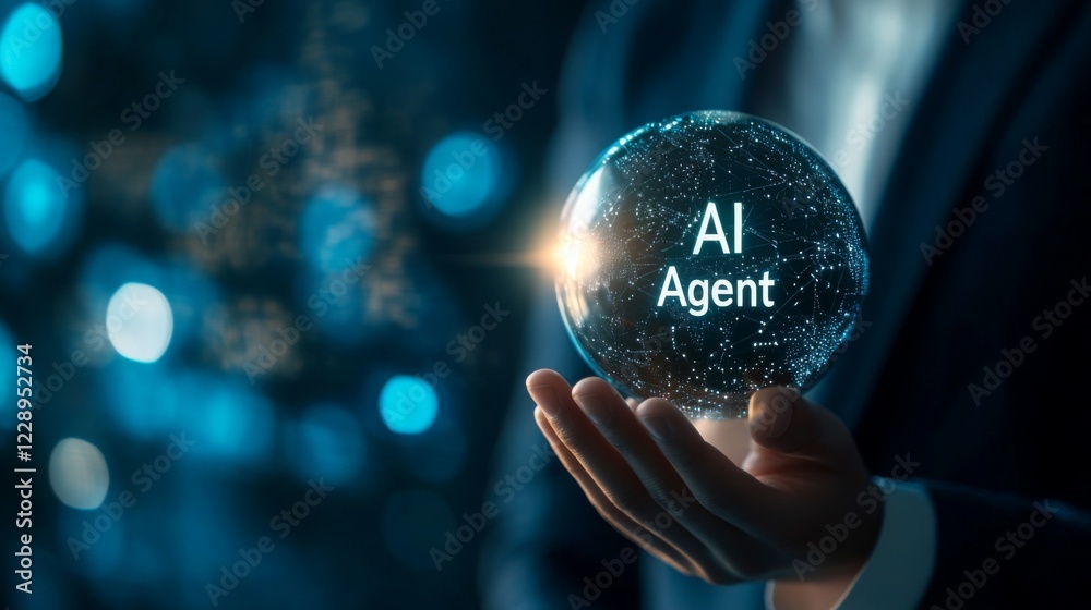 Poster A person holds a glowing orb labeled 