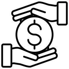 Direct Cost Outline Icon