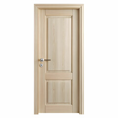 Classic Design: Panel Door Isolated on a White Background