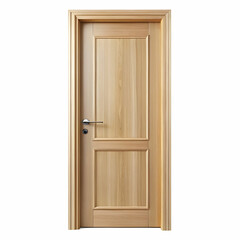 Obraz premium Classic Design: Panel Door Isolated on a White Background