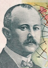 Jovan Cvijic (1965-1927) on 500 dinara 2012 banknote from Serbia. Serbian geographer, president of the Serbian Royal Academy of Sciences and rector of the University of Belgrade