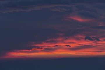 Clouds in front of sunrise, Baden-Württemberg, Germany, Europe