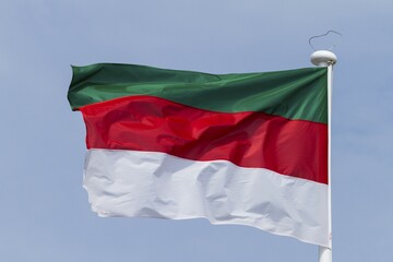 Heligoland flag, Heligoland, Schleswig-Holstein, Germany, Europe