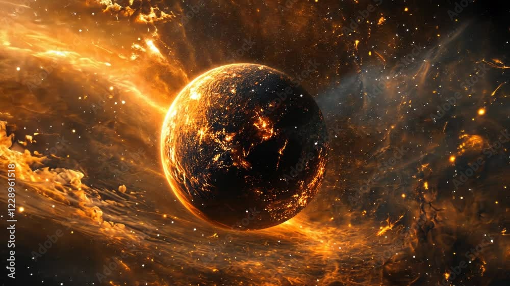 Wall mural space planet