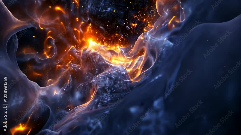 Wall mural galaxy close-up with many stars,