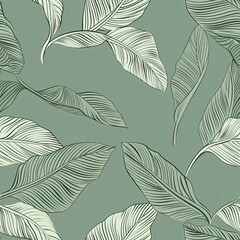 minimalistic leaf pattern in soft pastel tones adds a peaceful, nature inspired atmosphere, making it perfect for backgrounds in wellness or eco friendly designs.