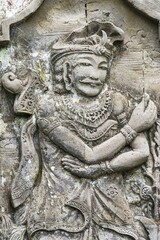 Bas-relief, Pura Luhur Batukaru Temple, Bali, Indonesia, Asia