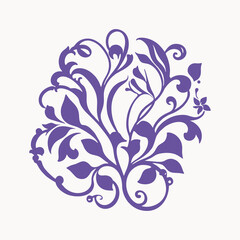 floral logo design with white background 