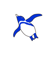 イラスト素材:シンプルでかわいいペンギン