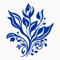 floral logo design with white background 