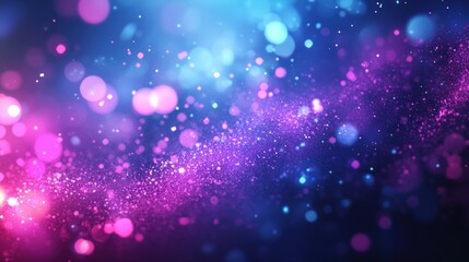 Obraz premium Abstract background with a smooth gradient of deep blue purple and pink tones Shimmering neon metallic highlights and subtle noise grain add texture perfect for celebrations
