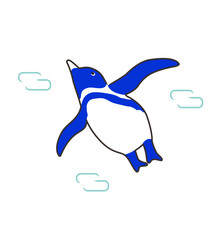 イラスト素材:シンプルでかわいいペンギン