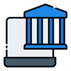 Online Banking filled line icon