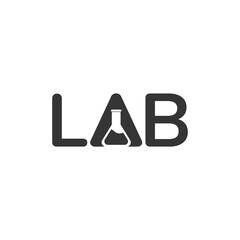 Lab text vector logo design