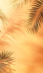 Obraz premium Blurred shadow from leaves on the color Wallpaper, generation AI 