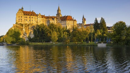 Sigmaringen Castle, Hohenzollern Castle, on the Danube, Sigmaringen, Swabian Jura,...