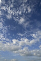 Large fleecy clouds, altocumulus, Germany, Europe