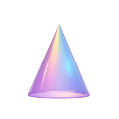 Iridescent Cone Displaying Pastel Hues in Polished Design