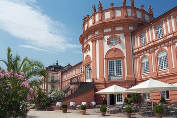 Obraz premium Biebrich Castle, Biebrich, Wiesbaden, Hesse, Germany, Europe