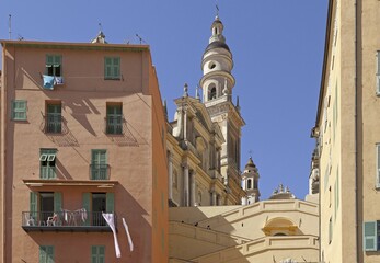 Church of St-Michel-Archange, Menton, French Riviera, Provence-Alpes-Côte d'Azur, France, Europe