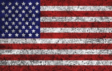 Naklejka premium United states flag textured on background
