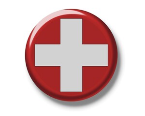 Button, flag of Switzerland