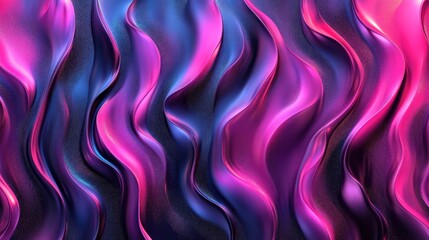 Obraz premium A glowing vibrant gradient background of black indigo fuchsia and magenta with wavy luminous lines and soft glittering highlights A modern festive design with a metallic touch