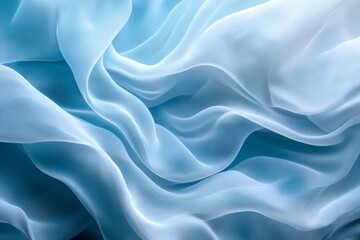 Obraz premium Elegant Light Blue Silk Fabric Texture Draped Smooth Soft Background