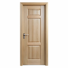 Fototapeta premium Classic Design: Panel Door Isolated on a White Background