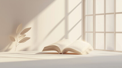 An open book with light shining from its pages, symbolizing the power of education. The clean, bright background emphasizes that education should be accessible to everyone