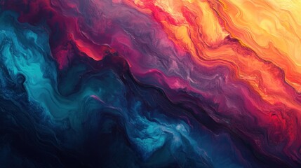 A modern abstract oil paint background with visible textured brushstrokes Thick acrylic layers in vibrant tones forming an expressive and artistic composition