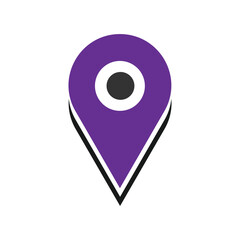 Map pointer with pin icon, Location marker pointer symbol, GPS icon vector illustration