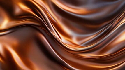 A silky, dark brown satin fabric with natural folds and a delicate shimmer, perfect for luxury themes, beauty, and festive celebrations."